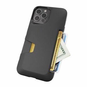 artis Black Slim Card Wallet Phone Case with Side Card Slot iPhone 12/12Pro
